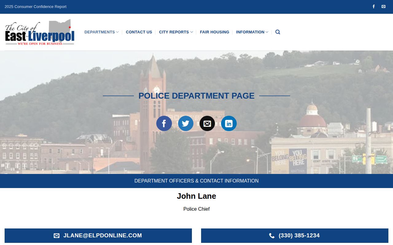East Liverpool Police official busted arrest records source